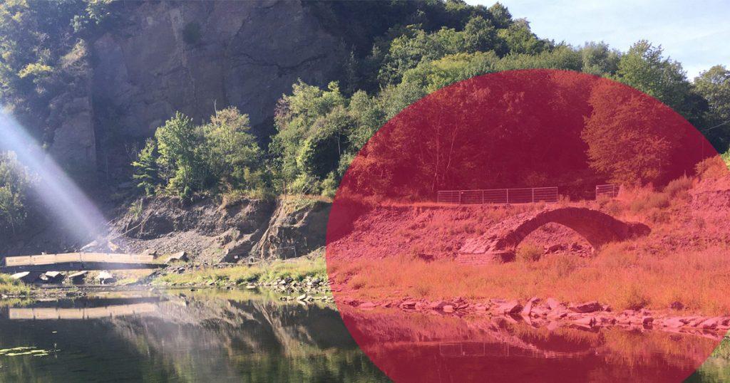 Die ehemalige Brücke zum Heckenbachtal